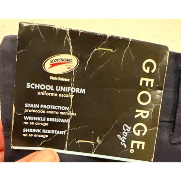 George Brand Navy Blue Flat Front Shorts Cotton Blend Boy's Size Husky 12 (NWT) - Picture 13 of 16